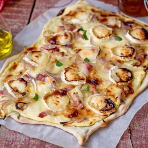Tarte au chèvre frais et miel